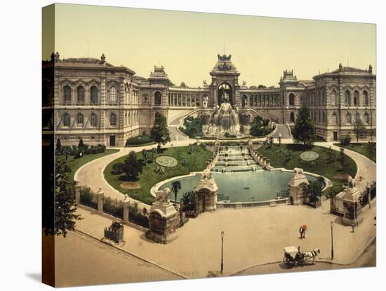 Palace Longchamps, Marseilles, France, c.1890-c.1900-null-Stretched Canvas