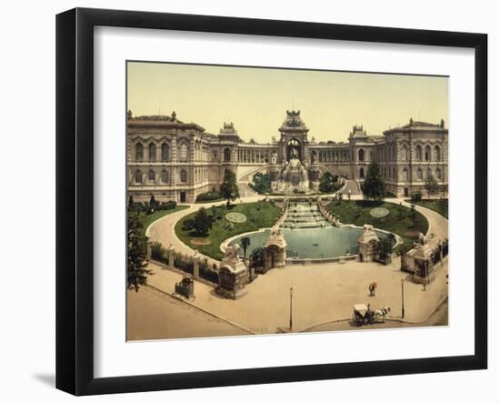 Palace Longchamps, Marseilles, France, c.1890-c.1900-null-Framed Giclee Print