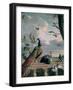 Palace of Amsterdam with Exotic Birds-Melchior de Hondecoeter-Framed Premium Giclee Print