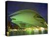 Palace of Arts at Night, City of Arts and Sciences, Valencia, Spain, Europe-Jean Brooks-Stretched Canvas