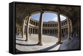 Palace of Charles V, Alhambra, Granada, Province of Granada, Andalusia, Spain-Michael Snell-Framed Stretched Canvas