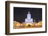 Palace of Culture and Science at Night, Warsaw, Poland, Europe-Christian Kober-Framed Photographic Print