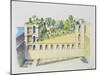 Palace of Nebuchadnezzar, Babylon, with Hanging Gardens-null-Mounted Giclee Print