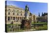 Palace of Saints Michael and George (Royal Palace) (City Palace) with Statue-Eleanor Scriven-Stretched Canvas