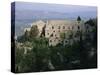 Palace of the Despots and the Plain of Sparta Below, Mistra, Greece-Adrian Neville-Stretched Canvas