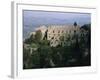 Palace of the Despots and the Plain of Sparta Below, Mistra, Greece-Adrian Neville-Framed Photographic Print