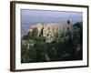 Palace of the Despots and the Plain of Sparta Below, Mistra, Greece-Adrian Neville-Framed Photographic Print