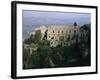 Palace of the Despots and the Plain of Sparta Below, Mistra, Greece-Adrian Neville-Framed Photographic Print