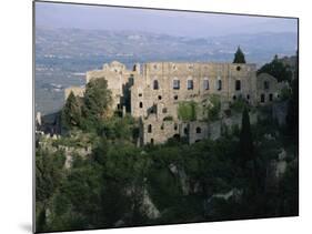 Palace of the Despots and the Plain of Sparta Below, Mistra, Greece-Adrian Neville-Mounted Photographic Print