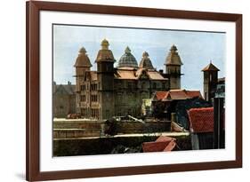 Palace of the Ex-First Minister, and the Barracks of the Marines, Madagascar, Late 19th Century-Gillot-Framed Giclee Print