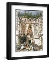 Palace of the Governors, Uxmal, Yucatan, Mexico, 1844-Frederick Catherwood-Framed Giclee Print