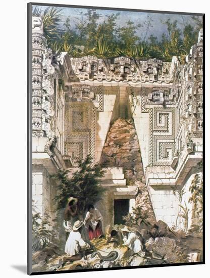 Palace of the Governors, Uxmal, Yucatan, Mexico, 1844-Frederick Catherwood-Mounted Giclee Print