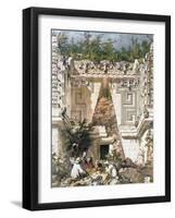 Palace of the Governors, Uxmal, Yucatan, Mexico, 1844-Frederick Catherwood-Framed Giclee Print