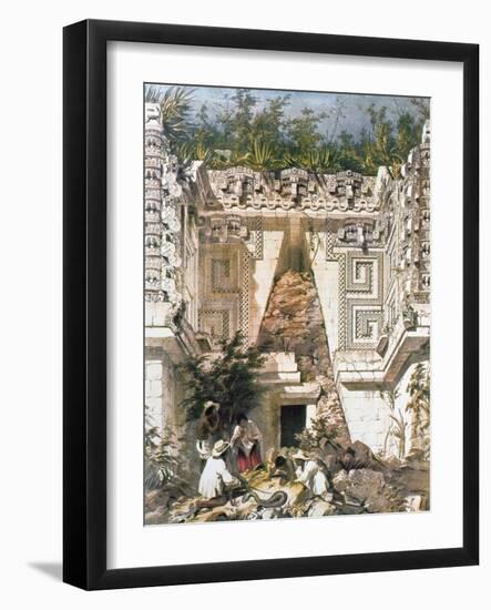 Palace of the Governors, Uxmal, Yucatan, Mexico, 1844-Frederick Catherwood-Framed Giclee Print