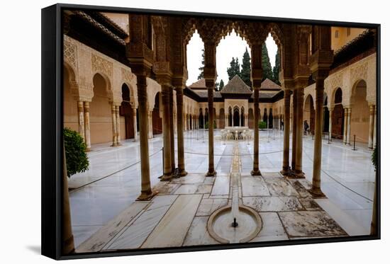 Palace of the Lions (Palacio De Los Leones), the Alhambra, Granada, Andalucia, Spain-Carlo Morucchio-Framed Stretched Canvas