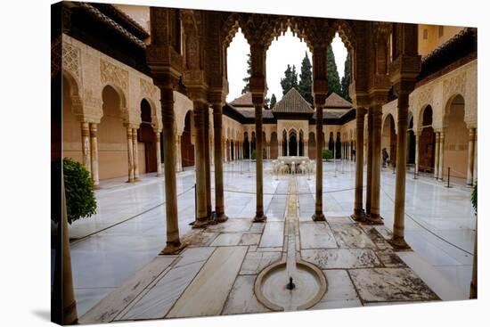 Palace of the Lions (Palacio De Los Leones), the Alhambra, Granada, Andalucia, Spain-Carlo Morucchio-Stretched Canvas