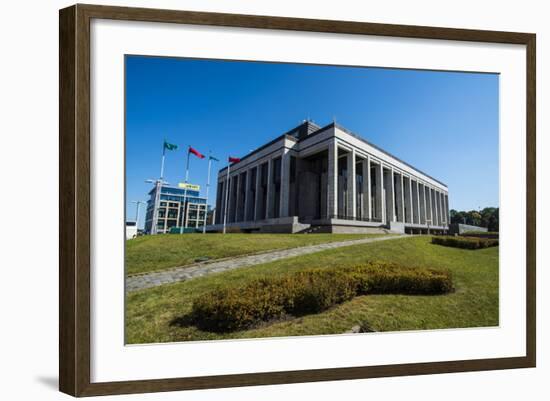 Palace of the Republic, Minsk, Belarus, Europe-Michael Runkel-Framed Photographic Print