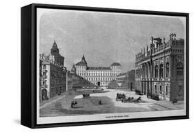 Palace of the Senate, Turin.-null-Framed Stretched Canvas