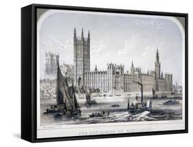 Palace of Westminster, London, C1860-Robert S Groom-Framed Stretched Canvas