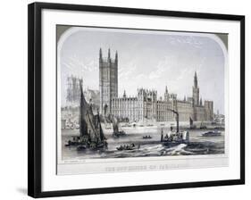 Palace of Westminster, London, C1860-Robert S Groom-Framed Giclee Print