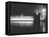 Palace of Westminster London, V Day Celebrations, End of WW2 in Europe, May 1945-null-Framed Stretched Canvas