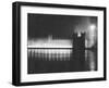 Palace of Westminster London, V Day Celebrations, End of WW2 in Europe, May 1945-null-Framed Premium Photographic Print