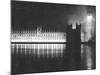 Palace of Westminster London, V Day Celebrations, End of WW2 in Europe, May 1945-null-Mounted Photographic Print