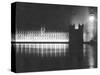 Palace of Westminster London, V Day Celebrations, End of WW2 in Europe, May 1945-null-Stretched Canvas