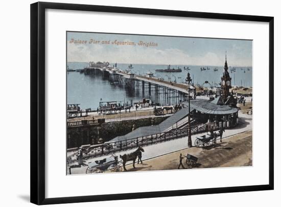 Palace Pier and Aquarium, Brighton-null-Framed Photographic Print