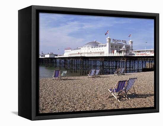 Palace Pier, Brighton, East Sussex, England, United Kingdom-Walter Rawlings-Framed Stretched Canvas