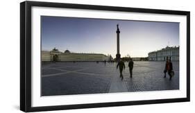 Palace Square, Alexander Column and the Hermitage, Winter Palace, St. Petersburg, Russia-Gavin Hellier-Framed Photographic Print