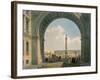 Palace Square, Arch of the Army Headquarters, St. Petersburg, Printed by Lemercier, Paris, c.1840-Louis Jules Arnout-Framed Giclee Print