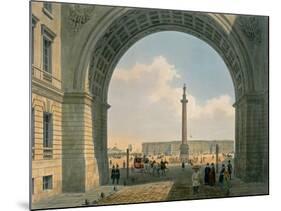Palace Square, Arch of the Army Headquarters, St. Petersburg, Printed by Lemercier, Paris, c.1840-Louis Jules Arnout-Mounted Giclee Print