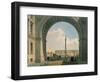 Palace Square, Arch of the Army Headquarters, St. Petersburg, Printed by Lemercier, Paris, c.1840-Louis Jules Arnout-Framed Giclee Print