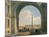 Palace Square, Arch of the Army Headquarters, St. Petersburg, Printed by Lemercier, Paris, c.1840-Louis Jules Arnout-Mounted Giclee Print