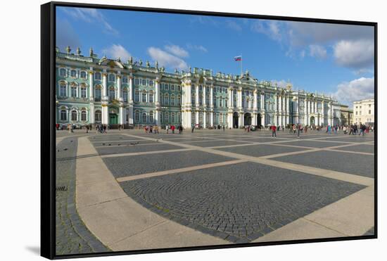 Palace Square (Dvortsovaya Place) and the Winter Palace (State Hermitage Museum), UNESCO World Heri-Miles Ertman-Framed Stretched Canvas