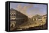 Palace Square in Naples-Gaspar van Wittel-Framed Stretched Canvas