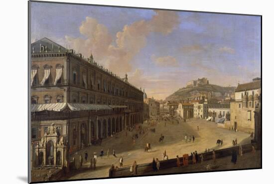 Palace Square in Naples-Gaspar van Wittel-Mounted Giclee Print