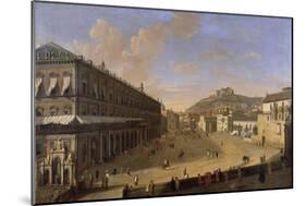 Palace Square in Naples-Gaspar van Wittel-Mounted Giclee Print