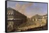 Palace Square in Naples-Gaspar van Wittel-Framed Stretched Canvas