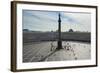 Palace Square with the Alexander Column before the Hermitage (Winter Palace)-Michael-Framed Photographic Print