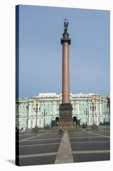 Palace Square with the Alexander Column before the Hermitage (Winter Palace)-Michael-Stretched Canvas