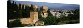 Palace with a City in the Background, Alhambra, Granada, Andalusia, Spain-null-Stretched Canvas