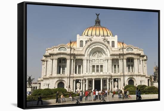 Palacio De Belles Artes and Torre Latinoamericana, Mexico City, Mexico, North America-Tony Waltham-Framed Stretched Canvas