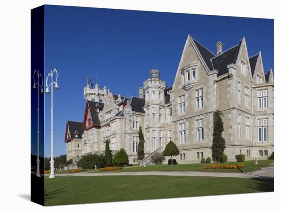 Palacio De La Magdalena, Santander, Spain-Walter Bibikow-Stretched Canvas