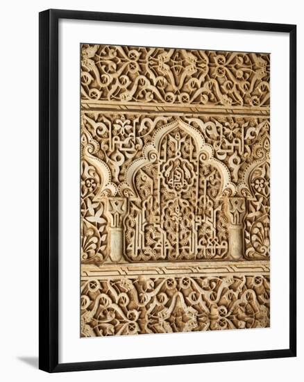 Palacio De Los Leones Sculpture, Nasrid Palaces, Alhambra, UNESCO World Heritage Site, Granada, And-Godong-Framed Photographic Print