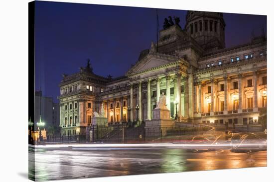 Palacio Del Congreso at Night, Buenos Aires, Argentina, South America-Ben Pipe-Stretched Canvas