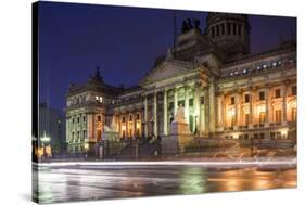 Palacio Del Congreso at Night, Buenos Aires, Argentina, South America-Ben Pipe-Stretched Canvas