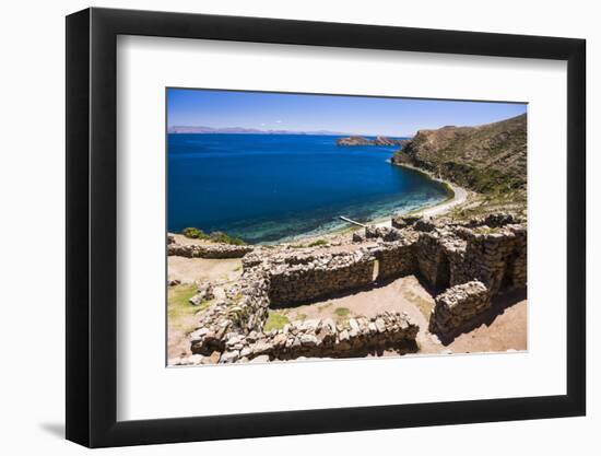 Palacio Del Inca at Chincana Ruins, Lake Titicaca, Bolivia-Matthew Williams-Ellis-Framed Photographic Print