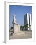 Palacio Do Congresso from the Palace of Justice, Brasilia, Unesco World Heritage Site, Brazil-Geoff Renner-Framed Photographic Print